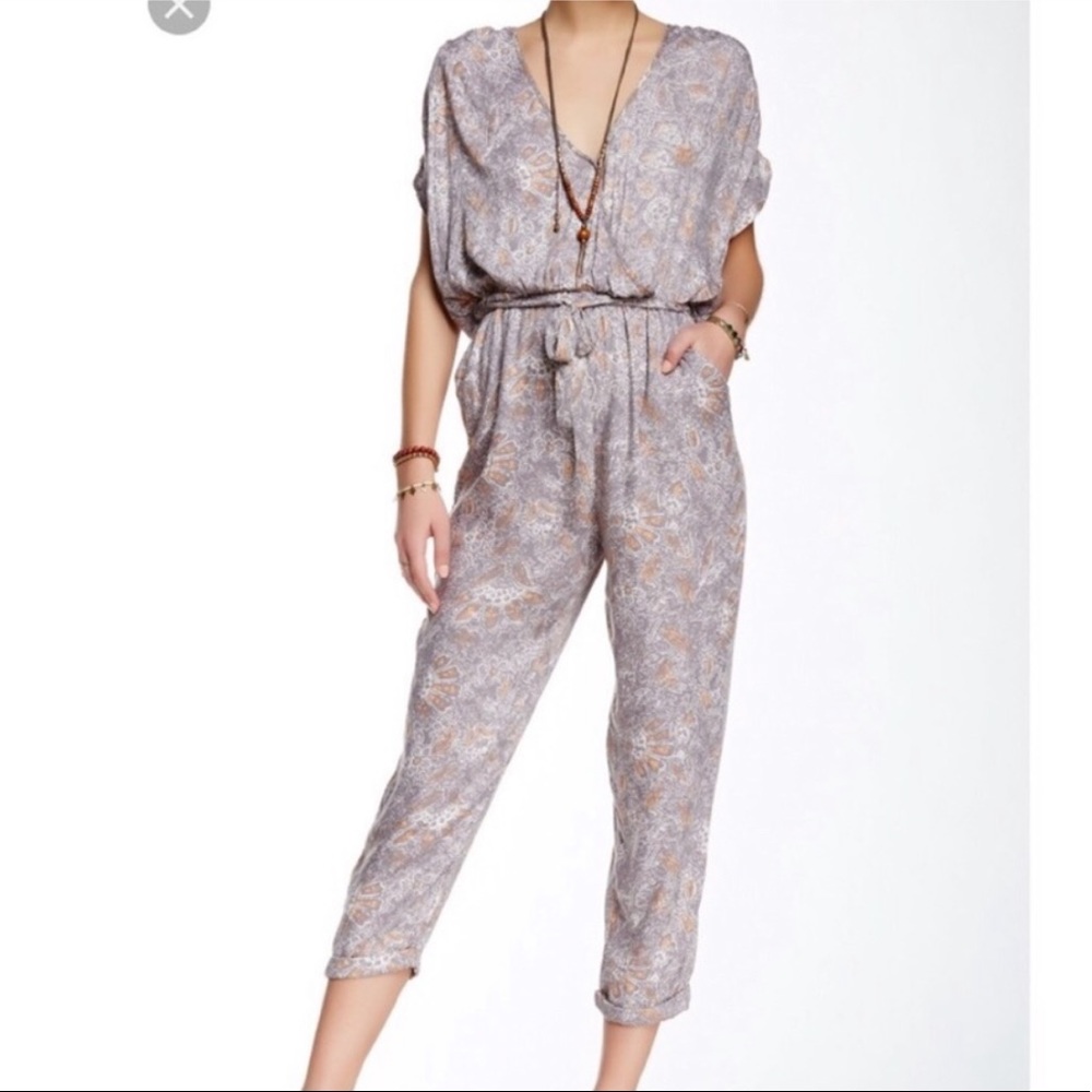 Free people open back jumpsuit